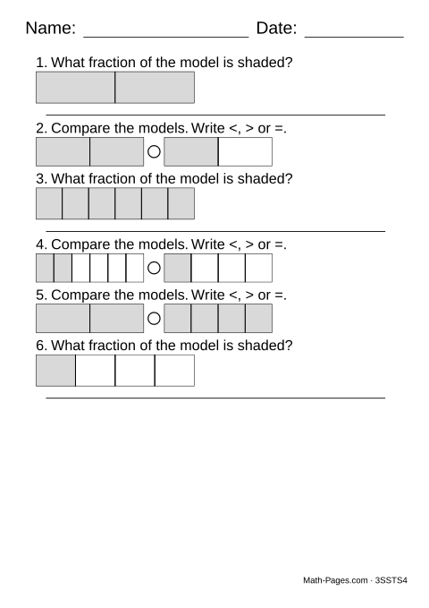Sample page from Fraction Models