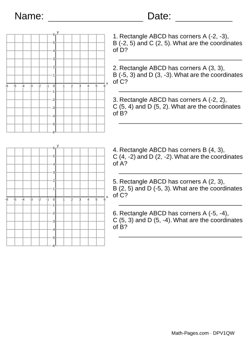 Sample page from Find the Missing Corner of a Rectangle
